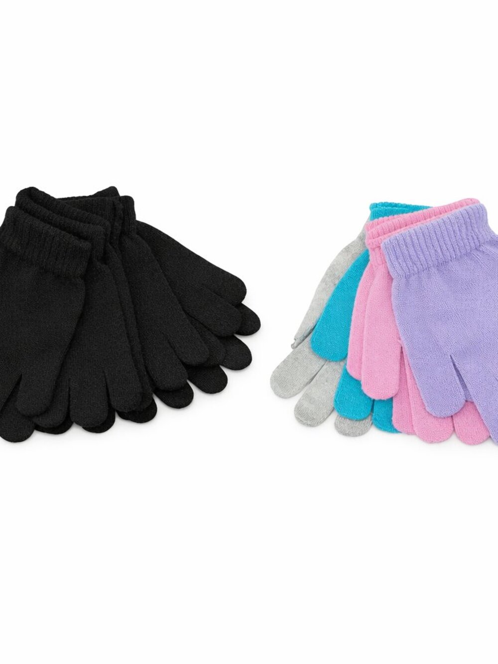 Old East Main Co Kids' Gloves 4 Pack Assorted Colors Winter Knit Warm Snow Gift